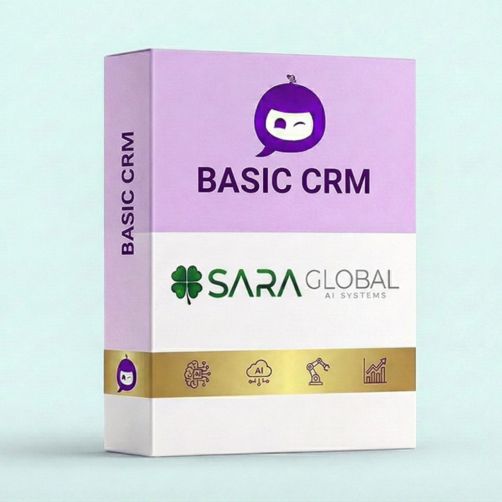 BASIC CRM kutusu ve robot karakter