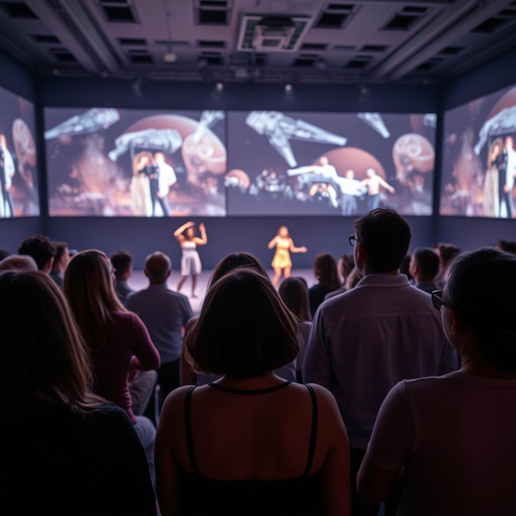 sahne sanatlarında teknoloji, sanat ve teknoloji, dijital performans, VR AR performans, yapay zeka sanat, Lincoln Center Collider Fellowship, 4DSound sistem, XR deneyimleri
